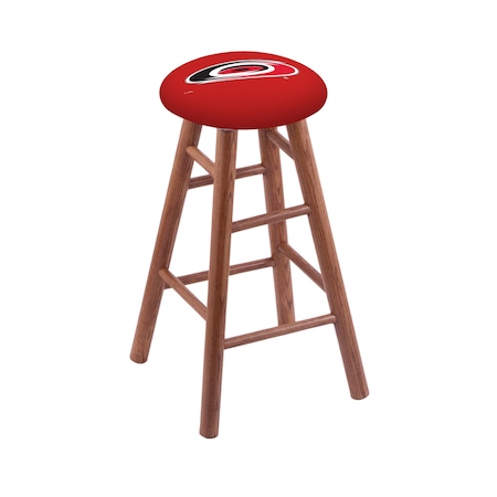 Oak Bar Stool,Medium Finish,Carolina Hurricanes Seat